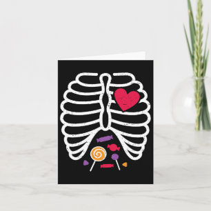 Skeleton Rib Cage Funny Halloween Boys Girls Kaart