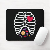 Skeleton Rib Cage Funny Halloween Boys Girls Muismat (Met muis)