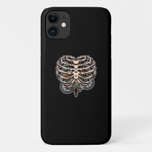 Skeleton Rib Cage Halloween Mountain Bike MTB Love Case-Mate iPhone Case (Achterkant)