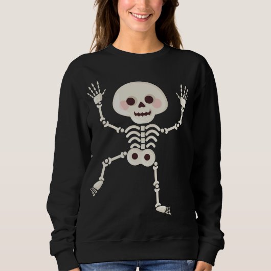 Skeleton Rib Cage Mannen Vrouwen Halloween Kostuum Trui (Voorkant)