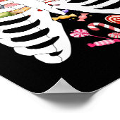 Skeleton Rib Cage X-ray Snoep Grappig Halloween Ko Poster (Hoek)