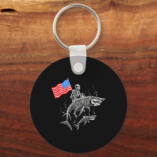 Skeleton Ride Shark 4 juli Sleutelhanger (Voorkant)