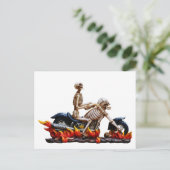 Skeleton Rider Briefkaart (Staand voorkant)