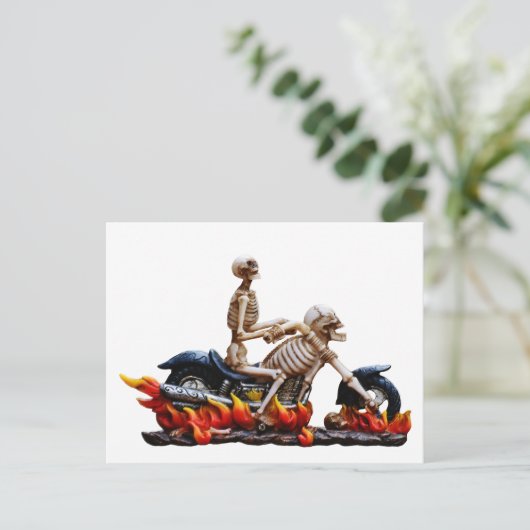 Skeleton Rider Briefkaart (Staand voorkant)