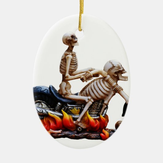 Skeleton Rider Keramisch Ornament (Voorkant)