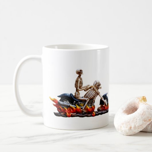Skeleton Rider Koffiemok (Met donut)