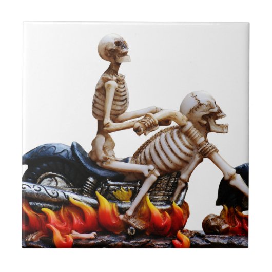 Skeleton Rider Tegeltje (Voorkant)