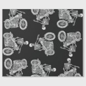 Skeleton Rides A Harley Cadeaupapier (Vlak)