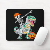 Skeleton Riding Dancing Dab Dinosaur T Rex Hallowe Muismat (Met muis)