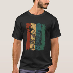 Skeleton Riding Dinosaurus Pompoen Halloween T-shirt