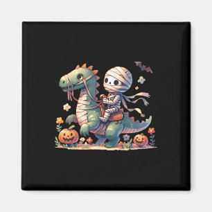Skeleton Riding Dragon Halloween Pumpkin Theme Kin Magneet