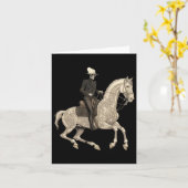 Skeleton Riding Horse Cowboy Horse Lover Halloween Kaart (Gele Bloem)