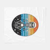 Skeleton Riding Motorcycle Fleece Deken (Voorkant (Horizontaal))