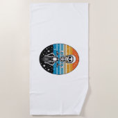 Skeleton Riding Motorcycle Strandlaken (Voorkant)