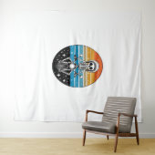 Skeleton Riding Motorcycle Wandkleed (In Situ (horizontaal))