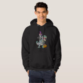 Skeleton Riding Mummy Dinosaur Rex Halloween  Pump Hoodie (Voorkant volledig)