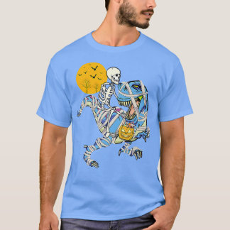 Skeleton Riding Mummy Dinosaur T re For Boys Kids T-shirt