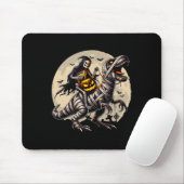 Skeleton Riding Mummy Dinosaur T Rex Pumpkin Funny Muismat (Met muis)