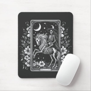 Skeleton Riding Unicorn Skeleton Tarot Kaart Muismat