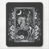 Skeleton Riding Unicorn Skeleton Tarot Kaart Muismat (Voorkant)