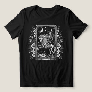 Skeleton Riding Unicorn Skeleton Tarot Kaart Tri-Blend Shirt