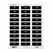 Skeleton Riding Zombie Shark Funny Halloween Gift Etiket (Full Sheet)