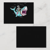 Skeleton Riding Zombie Shark Funny Halloween Gift Visitekaartje (Voorkant / Achterkant)