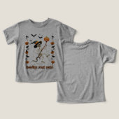 Skeleton rijden op een bezemsteel Halloween (Ontwerp Voorkant & Achterkant)