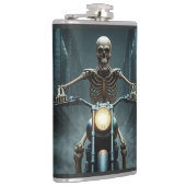 Skeleton rijden op een motorfiets heupfles (Rechts)