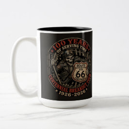 Skeleton Rijder Garage Koffiecultuur Tweekleurige Koffiemok