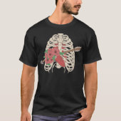 Skeleton Rip Rib Cage jaren '90 Graphic T-shirt (Voorkant)