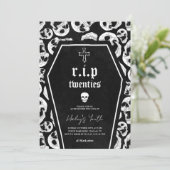 Skeleton RIP Twenties 20s Funny 30th Birthday Kaart (Staand voorkant)