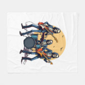 Skeleton Rock Band - Grappig Halloween Shirt Fleece Deken (Voorkant (Horizontaal))