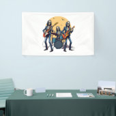 Skeleton Rock Band - Grappig Halloween Shirt Spandoek (Beurs)