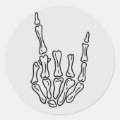 Skeleton Rock Hand Gesture Sticker (Voorkant)