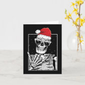 Skeleton Rock Hand Halloween Christmas Rock Muziek Kaart (Gele Bloem)