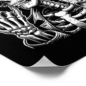 Skeleton Rock Hand Halloween Costume Rocker Cool R Poster (Hoek)