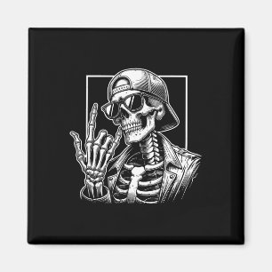 Skeleton Rock Hand Halloween Kostuum Rocker Cool R Magneet