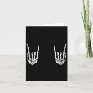 Skeleton Rock Hand Lazy Halloween Costume Cool Bon Kaart