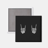Skeleton Rock Hand Lazy Halloween Costume Cool Bon Magneet (Voorkant / Achterkant)