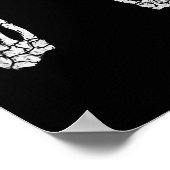 Skeleton Rock Hand Lazy Halloween Costume Cool Bon Poster (Hoek)