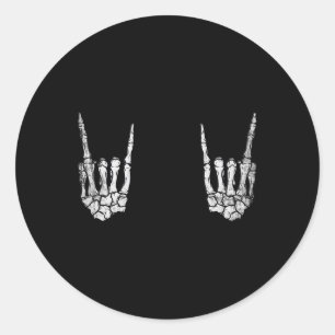 Skeleton Rock Hand Lazy Halloween Costume Cool Bon Ronde Sticker