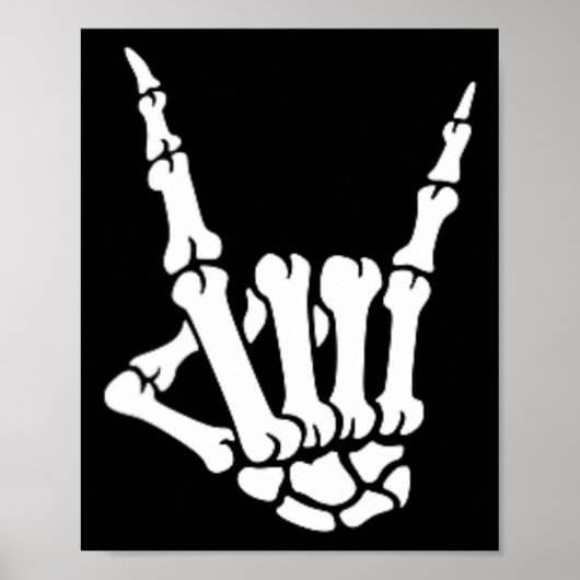 Skeleton Rock Hand Pocket Lazy Halloween Costume C Poster (Voorkant)