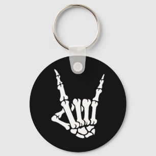 Skeleton Rock Hand Pocket Lazy Halloween Costume C Sleutelhanger