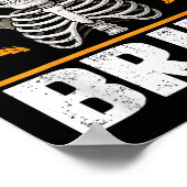 Skeleton Rock On Bruh Halloween For Mens Boys Kids Poster (Hoek)