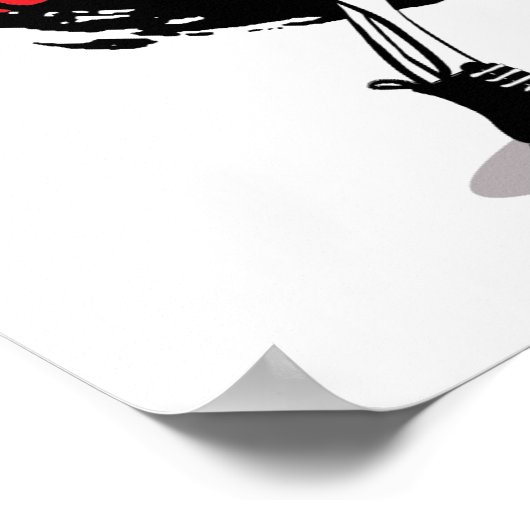 SKELETON ROCKER - LANG LIVE ROCK EN ROLL POSTER (Hoek)