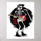 SKELETON ROCKER - LANG LIVE ROCK EN ROLL POSTER (Voorkant)