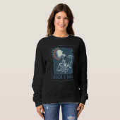 Skeleton Rocker met een microfoon Rock Music Rock Trui (Voorkant volledig)