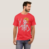 Skeleton Rocker Women Men Boys Punk Rocker Long Sl T-shirt (Voorkant volledig)