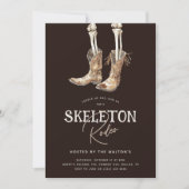 Skeleton Rodeo Halloween-feest uitnodiging (Voorkant)